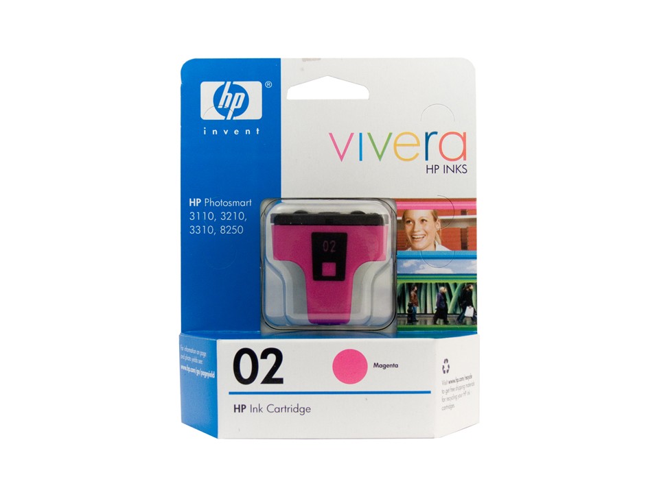 HP 02 Printer Cartridge (Magenta) 100% genuine HP