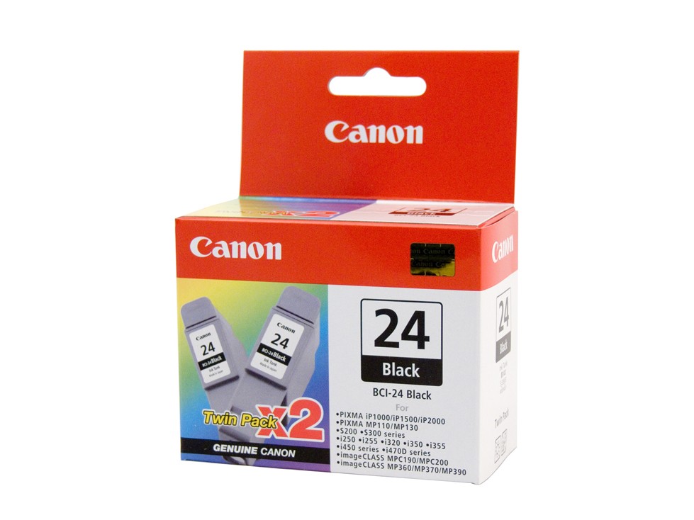 Canon BCI-24 Printer Cartridge (Black) Twin Pack 100% genuine canon