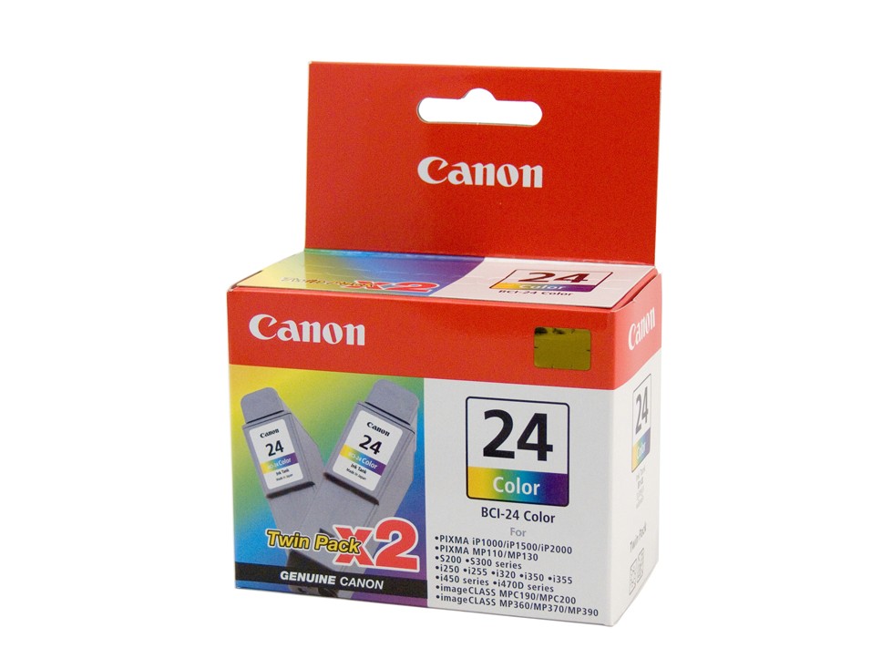 Canon BCI-24 Printer Cartridge (Colour) Twin Pack 100% genuine canon